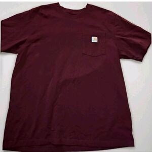 Carhartt Men's Dark Red Short Sleeve Tee
